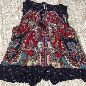 Bohemian Paisley Sleeveless Top